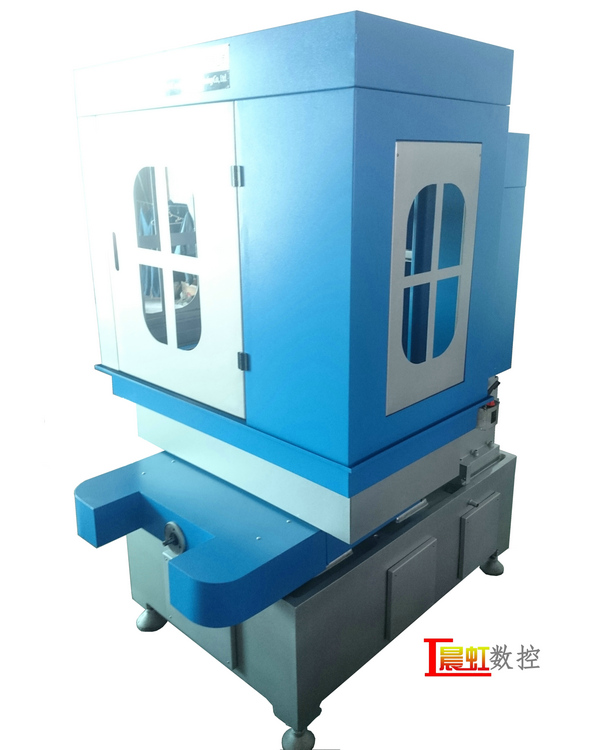 砂線切割機(jī) 藍(lán)灰色外殼護(hù)罩 機(jī)床側(cè)面